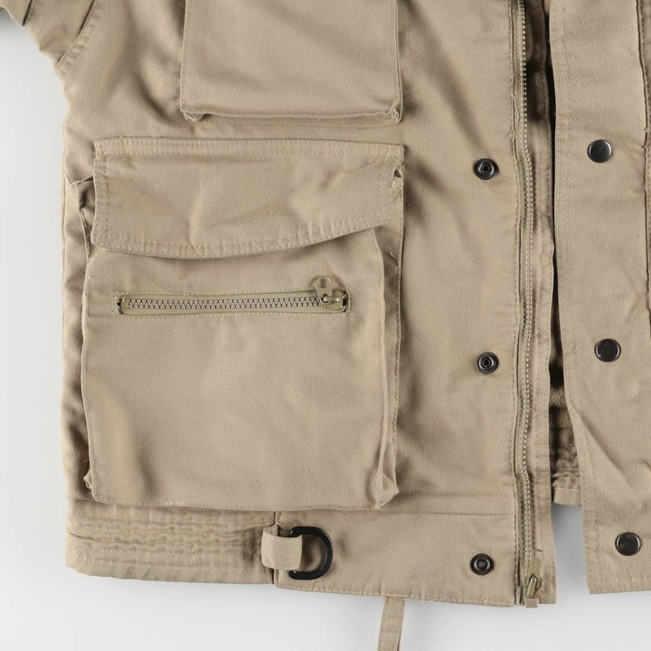 80'S RED HEAD Stand Collar Fishing Jacket Men's XL Vintage unclear Beige type Vintage Second Hand