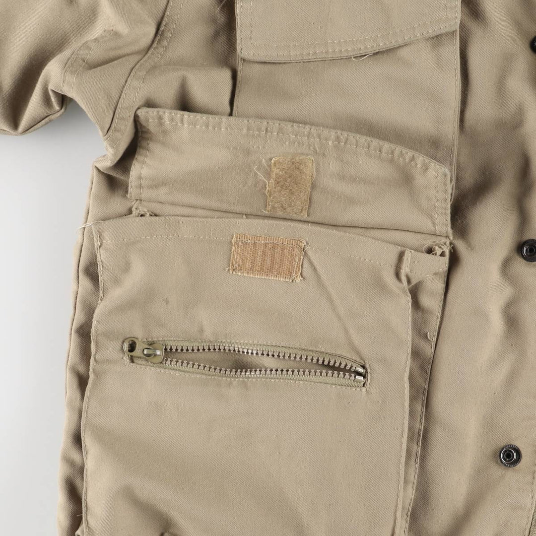 80'S RED HEAD Stand Collar Fishing Jacket Men's XL Vintage unclear Beige type Vintage Second Hand