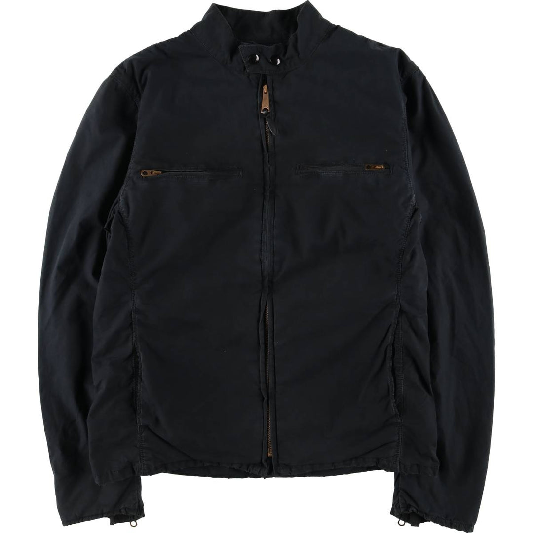 Ralph Lauren POLO JEANS COMPANY Stars and Stripes Pattern Stand Collar Cotton Jacket Riders Jacket Men's M Size cotton black type Vintage Second Hand