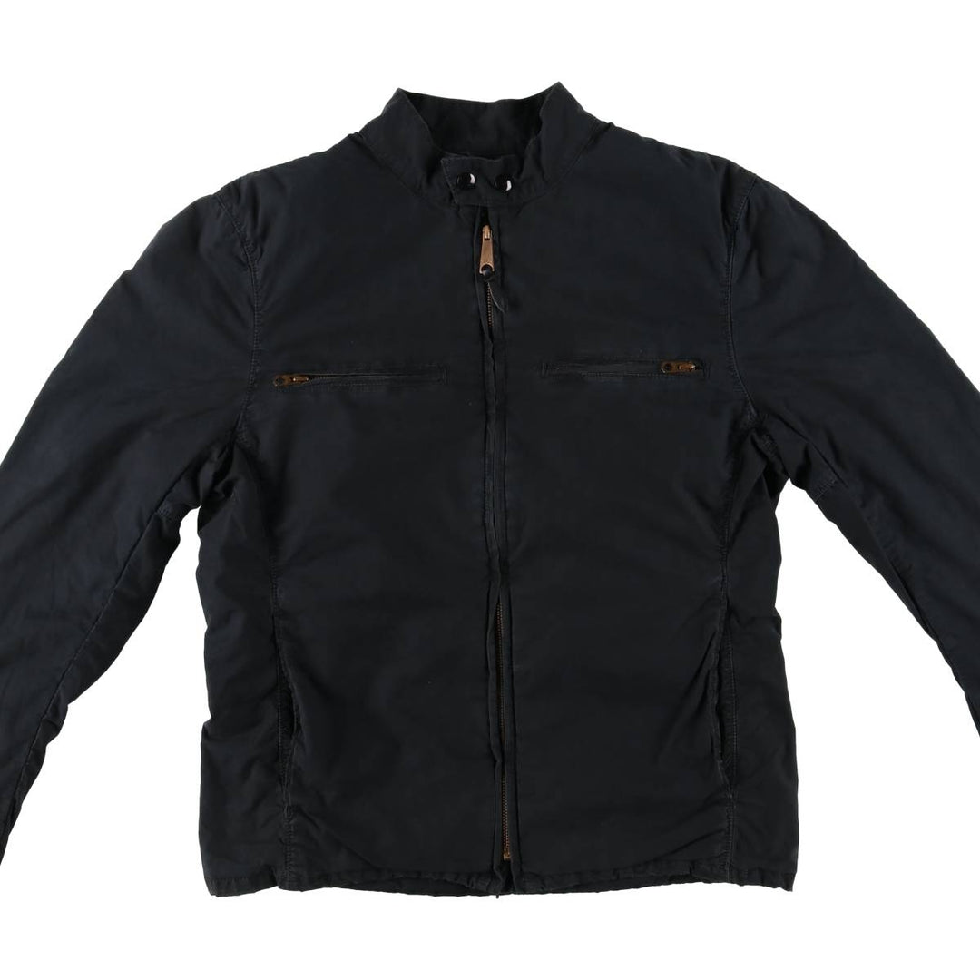 Ralph Lauren POLO JEANS COMPANY Stars and Stripes Pattern Stand Collar Cotton Jacket Riders Jacket Men's M Size cotton black type Vintage Second Hand