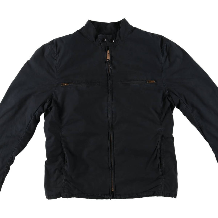 Ralph Lauren POLO JEANS COMPANY Stars and Stripes Pattern Stand Collar Cotton Jacket Riders Jacket Men's M Size cotton black type Vintage Second Hand