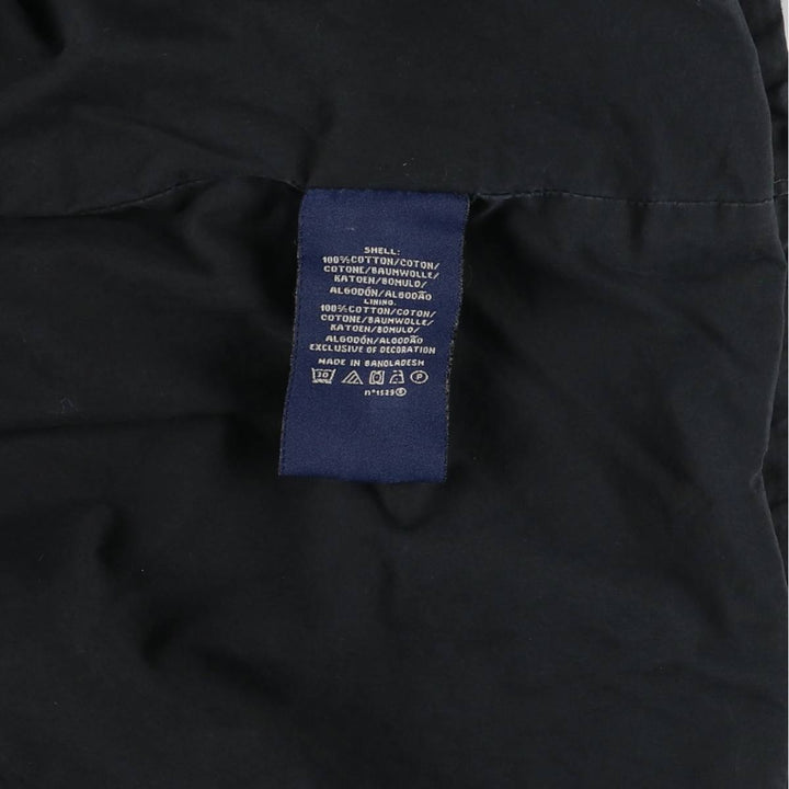 Ralph Lauren POLO JEANS COMPANY Stars and Stripes Pattern Stand Collar Cotton Jacket Riders Jacket Men's M Size cotton black type Vintage Second Hand