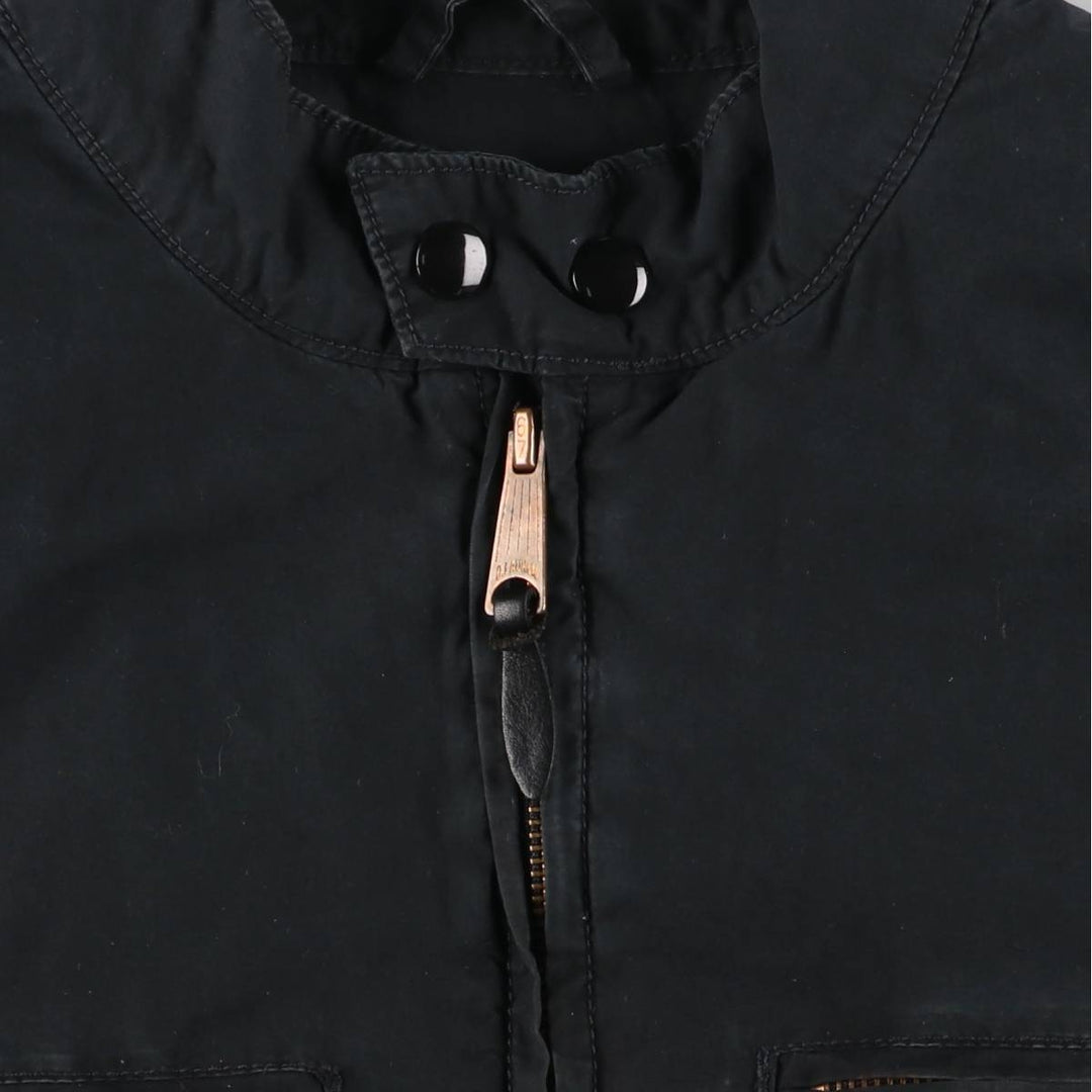 Ralph Lauren POLO JEANS COMPANY Stars and Stripes Pattern Stand Collar Cotton Jacket Riders Jacket Men's M Size cotton black type Vintage Second Hand