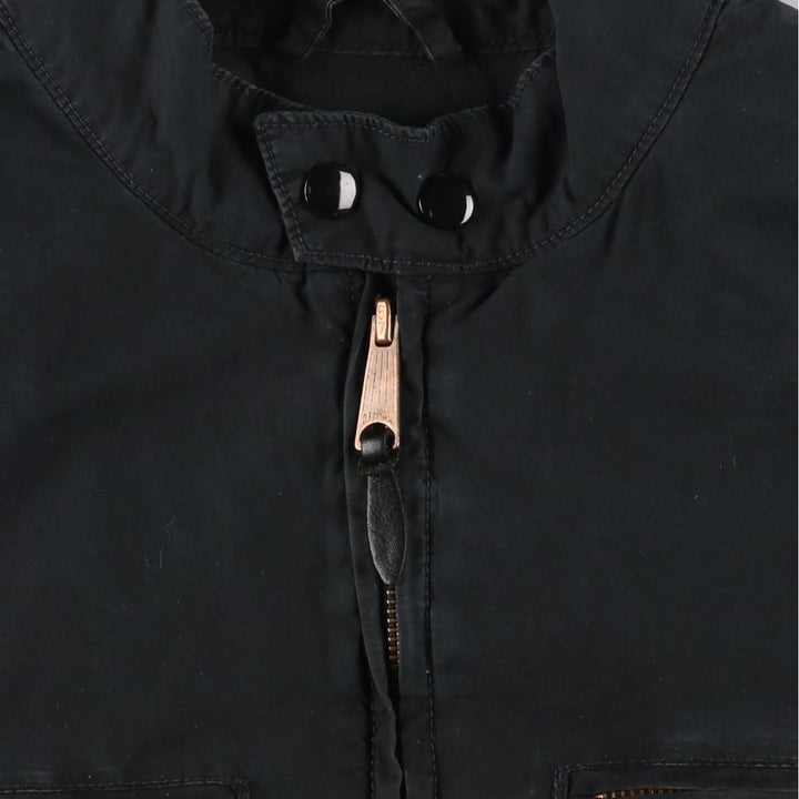 Ralph Lauren POLO JEANS COMPANY Stars and Stripes Pattern Stand Collar Cotton Jacket Riders Jacket Men's M Size cotton black type Vintage Second Hand