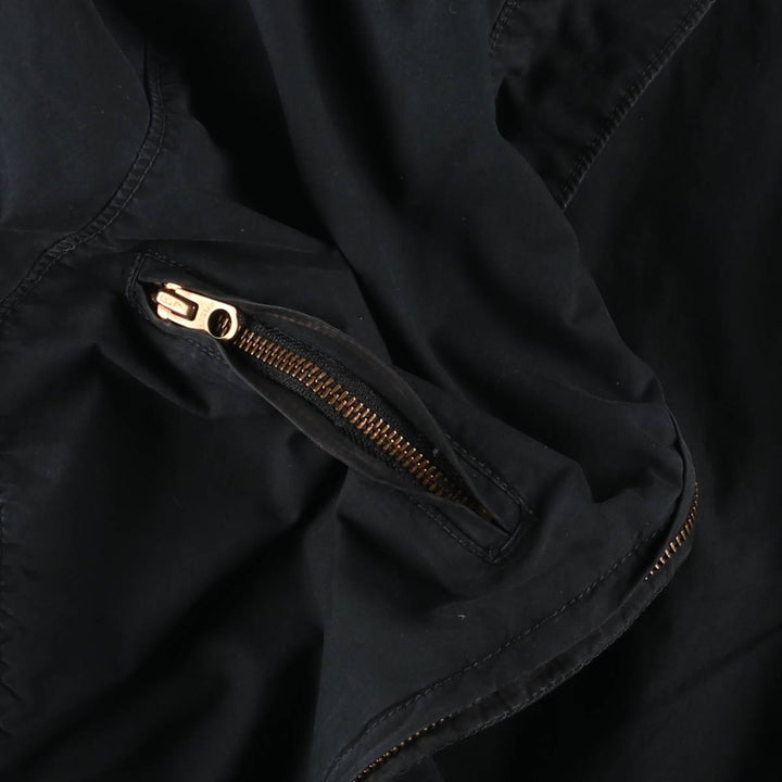 Ralph Lauren POLO JEANS COMPANY Stars and Stripes Pattern Stand Collar Cotton Jacket Riders Jacket Men's M Size cotton black type Vintage Second Hand