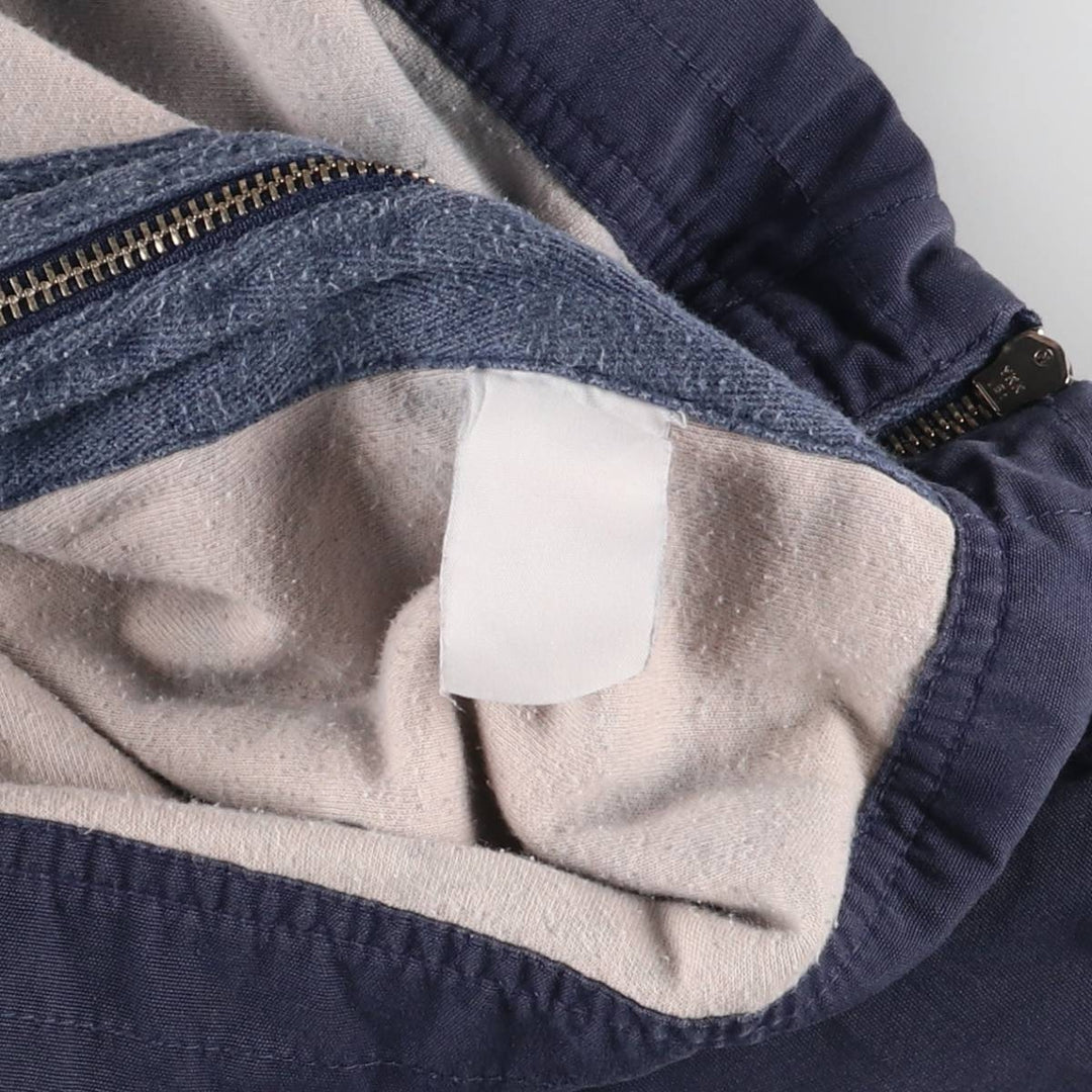 90'S Levi's Back Print Hooded Half Zip Jacket Men's XL Vintage unclear navy blue type Vintage Second Hand