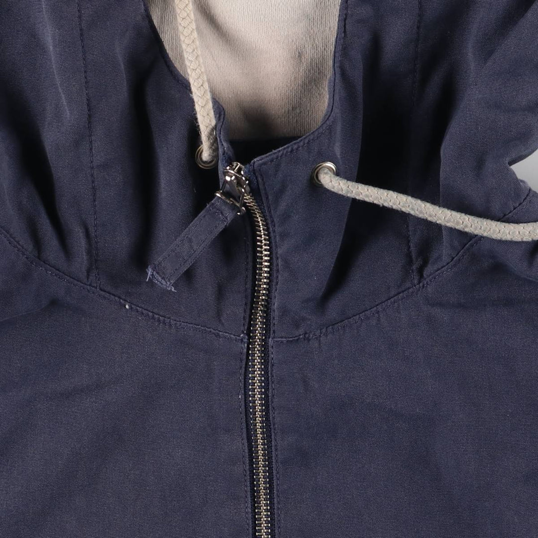 90'S Levi's Back Print Hooded Half Zip Jacket Men's XL Vintage unclear navy blue type Vintage Second Hand