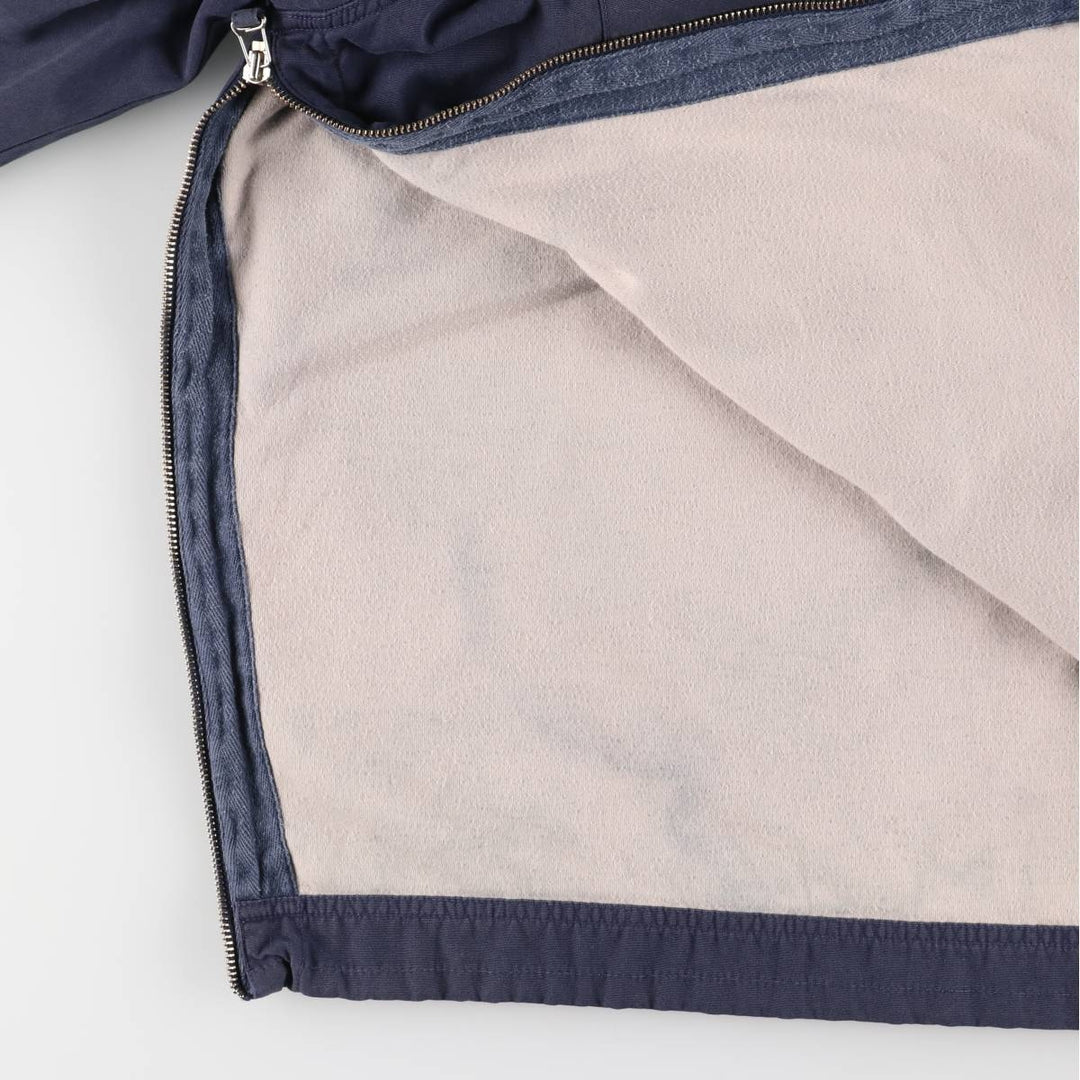 90'S Levi's Back Print Hooded Half Zip Jacket Men's XL Vintage unclear navy blue type Vintage Second Hand