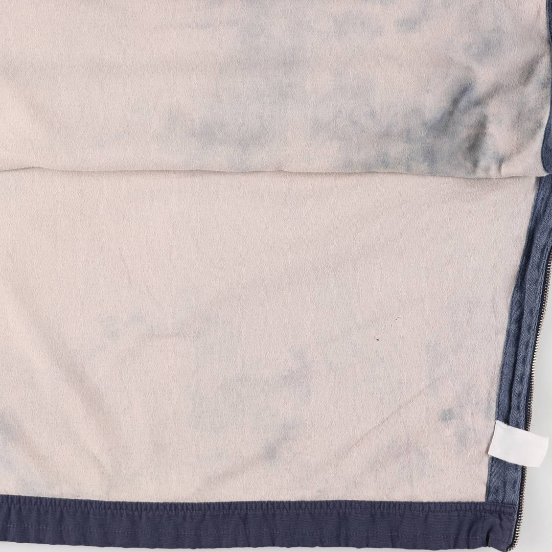 90'S Levi's Back Print Hooded Half Zip Jacket Men's XL Vintage unclear navy blue type Vintage Second Hand