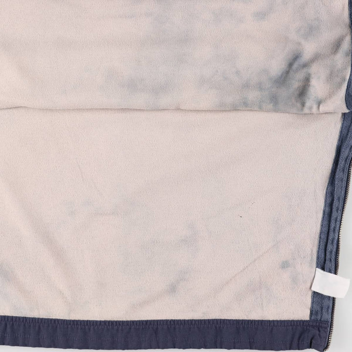 90'S Levi's Back Print Hooded Half Zip Jacket Men's XL Vintage unclear navy blue type Vintage Second Hand