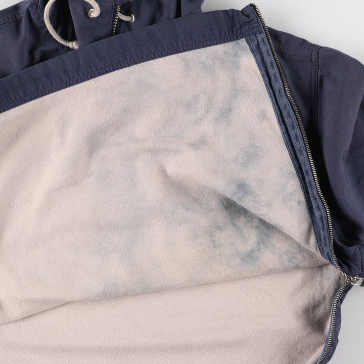 90'S Levi's Back Print Hooded Half Zip Jacket Men's XL Vintage unclear navy blue type Vintage Second Hand