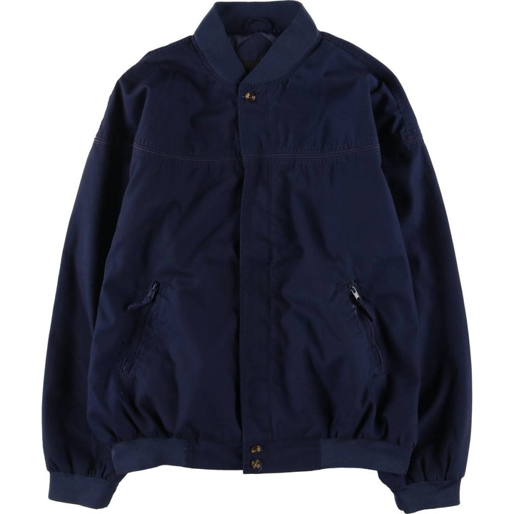 Windbreaker Derby Jacket Cup Shoulder Jacket Men's XL unclear navy blue type Vintage Second Hand
