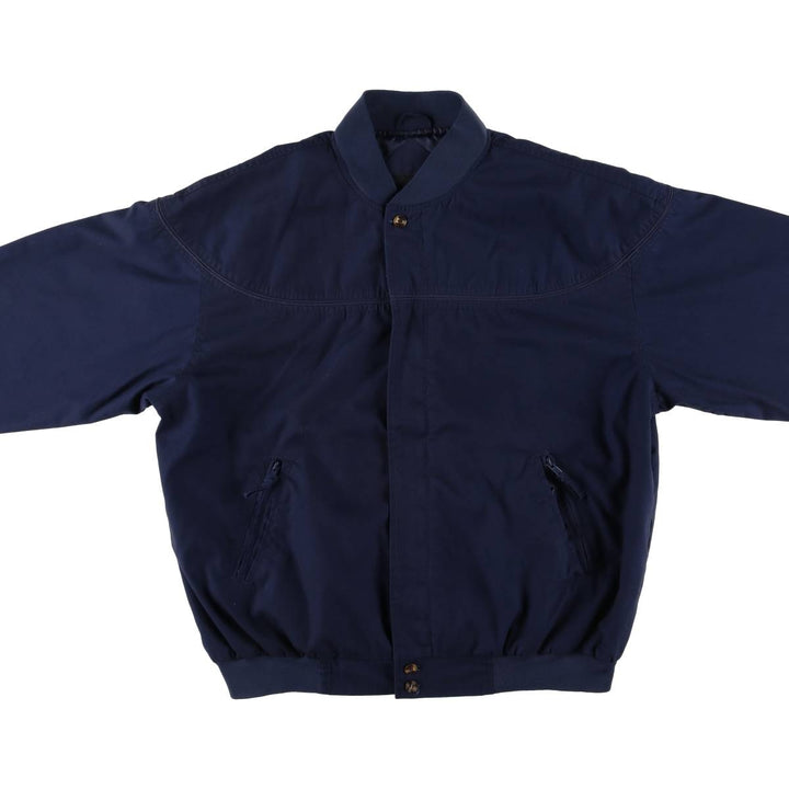 Windbreaker Derby Jacket Cup Shoulder Jacket Men's XL unclear navy blue type Vintage Second Hand