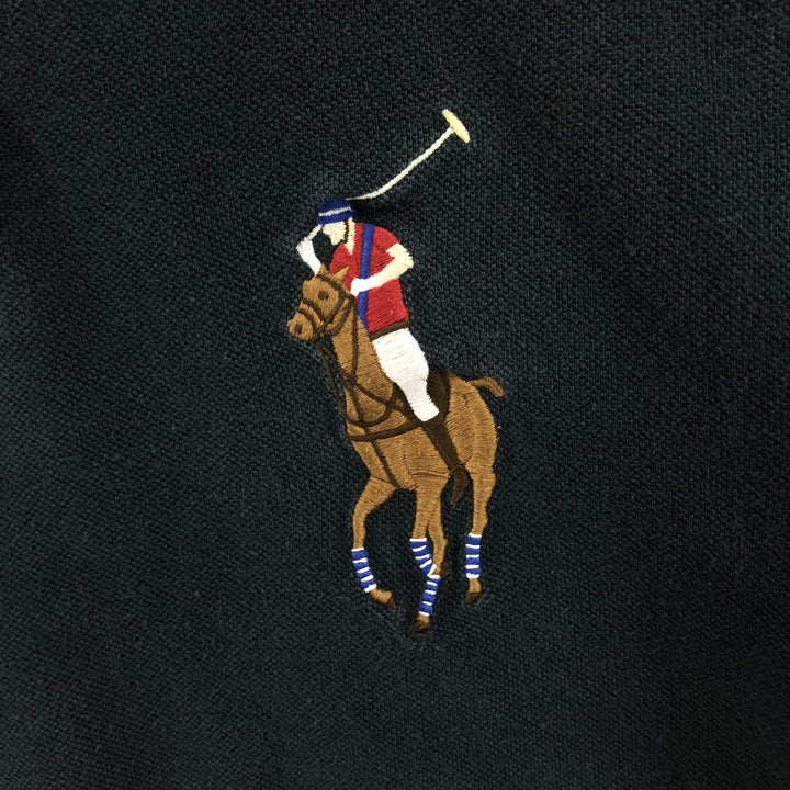 Ralph Lauren POLO by Ralph Lauren CUSTOM FIT Big Pony Short Sleeve Polo Shirt Men's M size cotton Green type dark green Vintage Second Hand