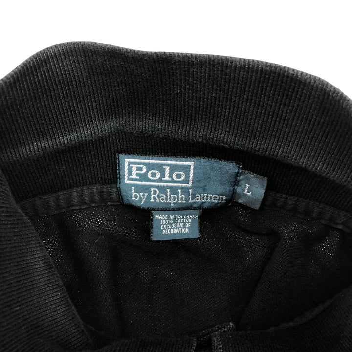 Ralph Lauren POLO by Ralph Lauren Big Pony Short Sleeve Polo Shirt Men's Size L cotton black type Vintage Second Hand