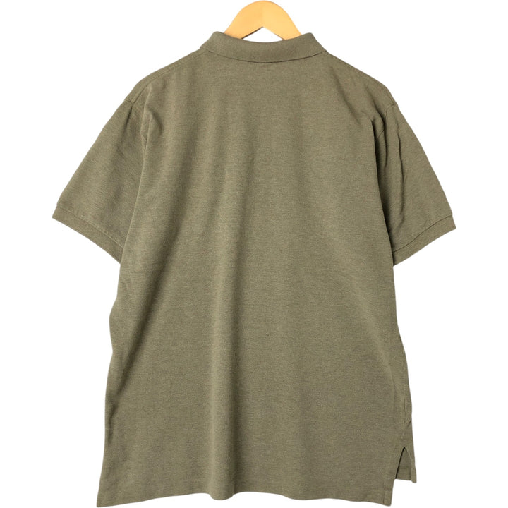 Ralph Lauren POLO by Ralph Lauren short sleeve polo shirt, men's XL size cotton Khaki type sage green Vintage Second Hand