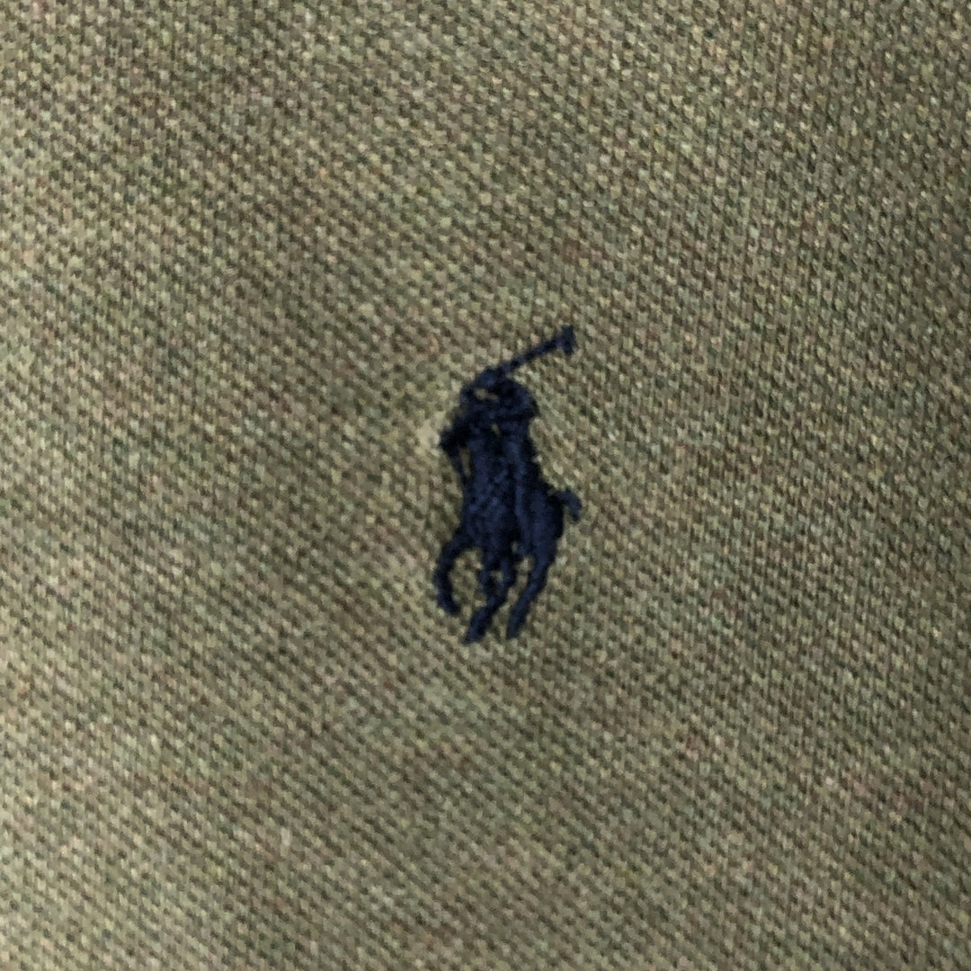 Ralph Lauren POLO by Ralph Lauren short sleeve polo shirt, men's XL size cotton Khaki type sage green Vintage Second Hand