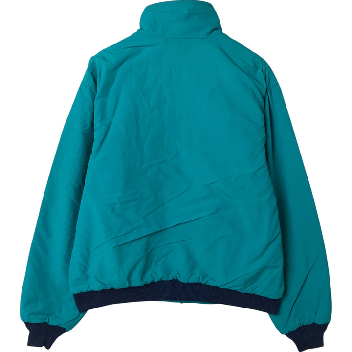 80s-90'S Eddie Bauer padded nylon jacket with black tag, made in USA, men's size L Nylon turquoise blue Vintage Second Hand