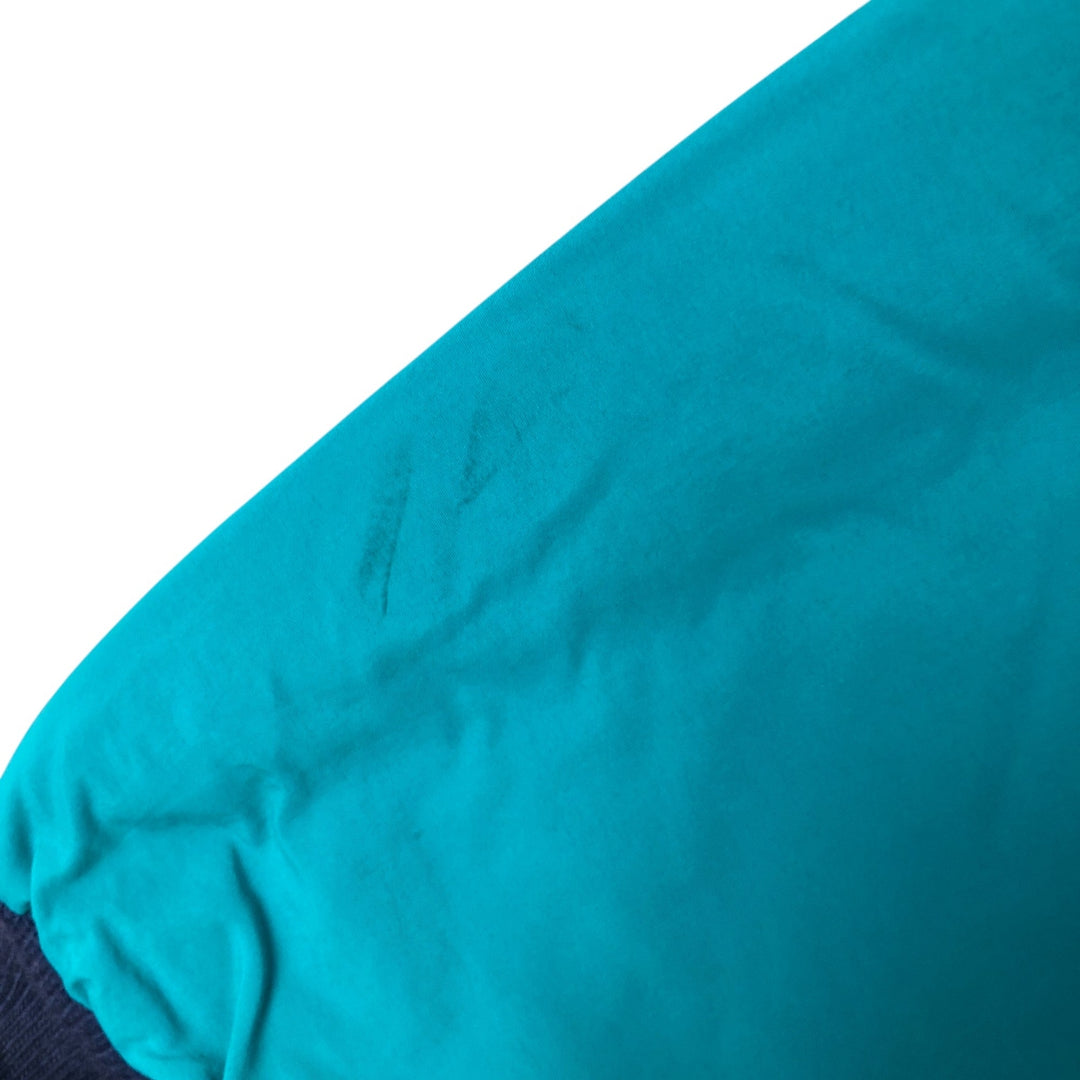 80s-90'S Eddie Bauer padded nylon jacket with black tag, made in USA, men's size L Nylon turquoise blue Vintage Second Hand
