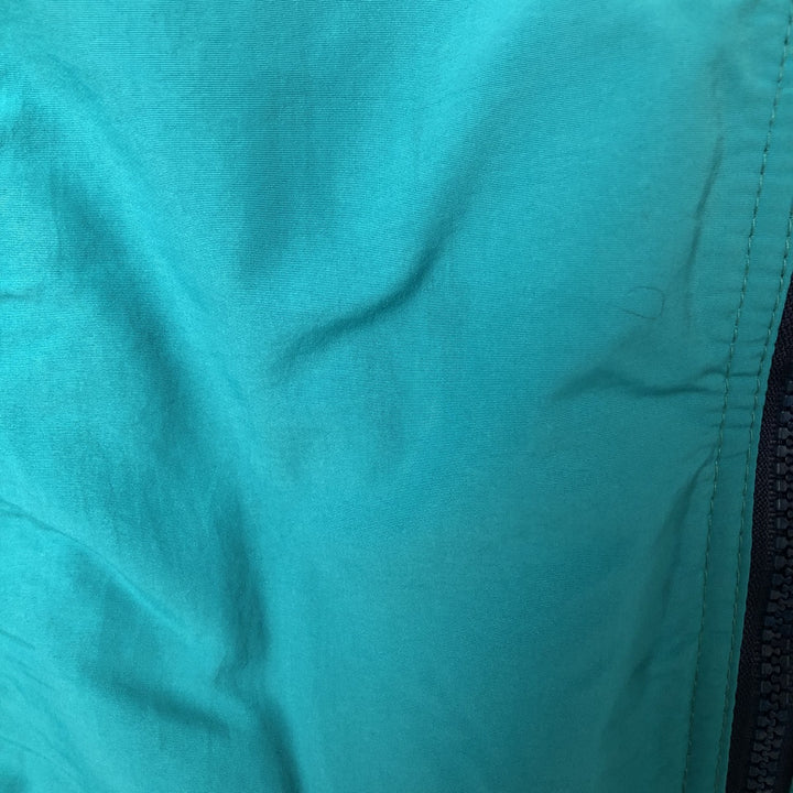 80s-90'S Eddie Bauer padded nylon jacket with black tag, made in USA, men's size L Nylon turquoise blue Vintage Second Hand