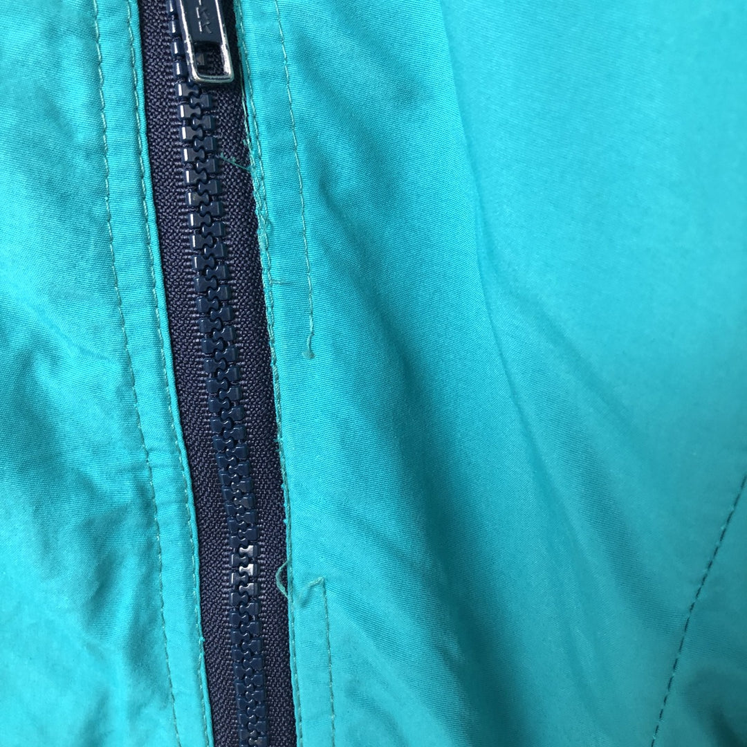 80s-90'S Eddie Bauer padded nylon jacket with black tag, made in USA, men's size L Nylon turquoise blue Vintage Second Hand