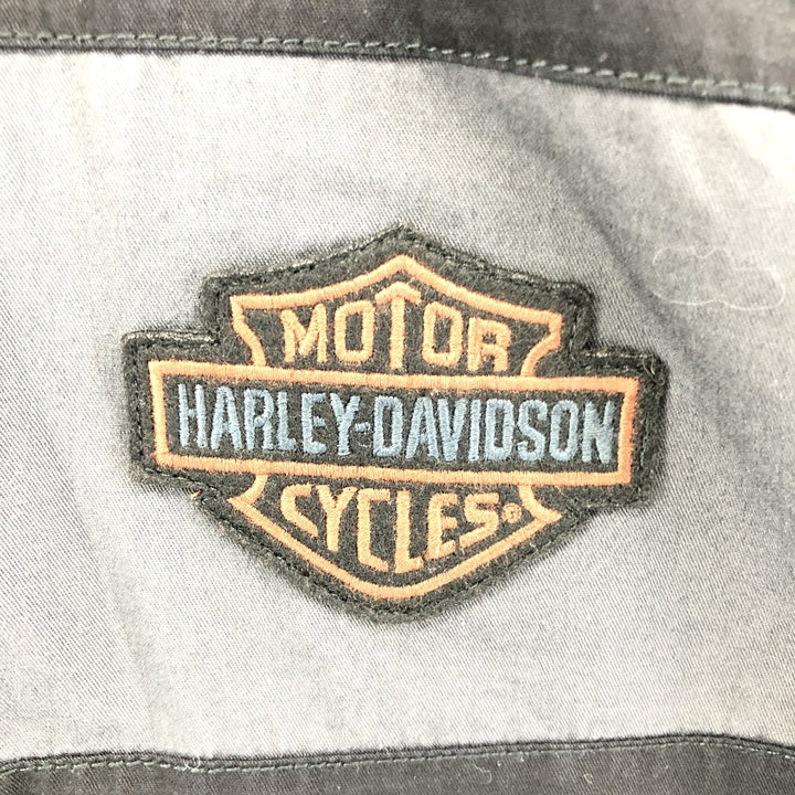Harley-Davidson Long Sleeve Work Shirt, Men's Medium cotton black type Vintage Second Hand