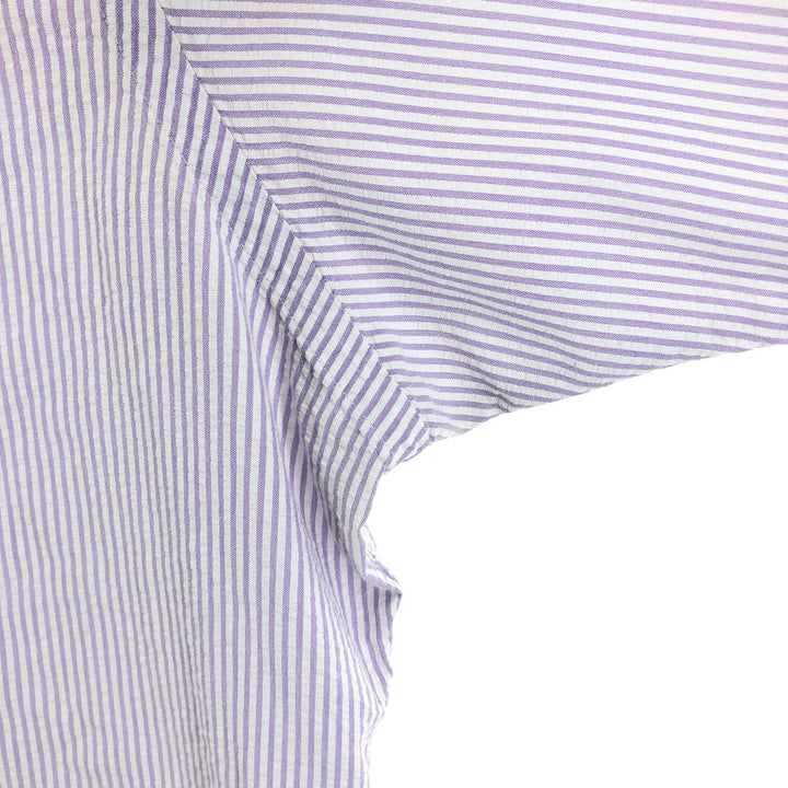 Ralph Lauren Classic Fit Seersucker Short Sleeve Button Down Striped Shirt Men's XXL cotton white type Vintage Second Hand