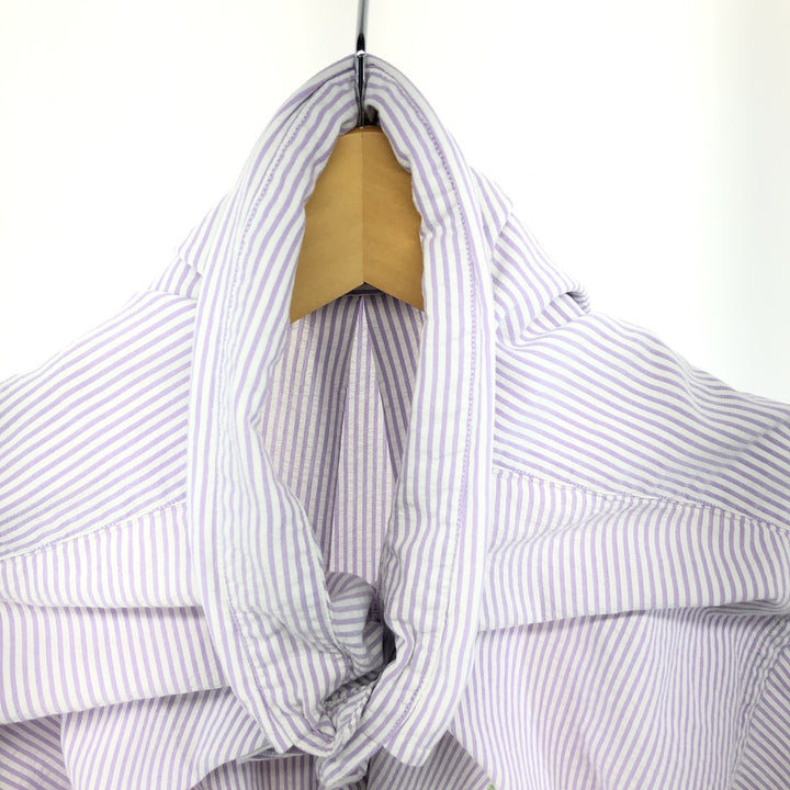 Ralph Lauren Classic Fit Seersucker Short Sleeve Button Down Striped Shirt Men's XXL cotton white type Vintage Second Hand