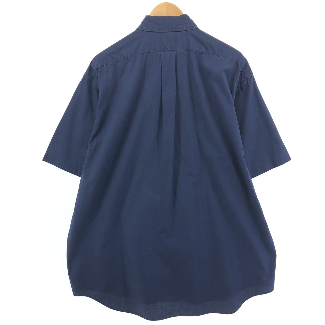 Ralph Lauren BLAKE short sleeve button down shirt, men's XL size cotton navy blue type Vintage Second Hand