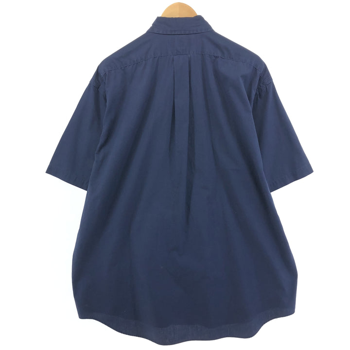 Ralph Lauren BLAKE short sleeve button down shirt, men's XL size cotton navy blue type Vintage Second Hand
