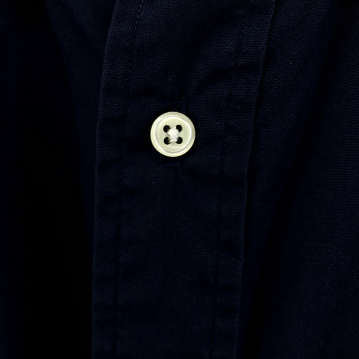 Ralph Lauren BLAKE short sleeve button down shirt, men's XL size cotton navy blue type Vintage Second Hand