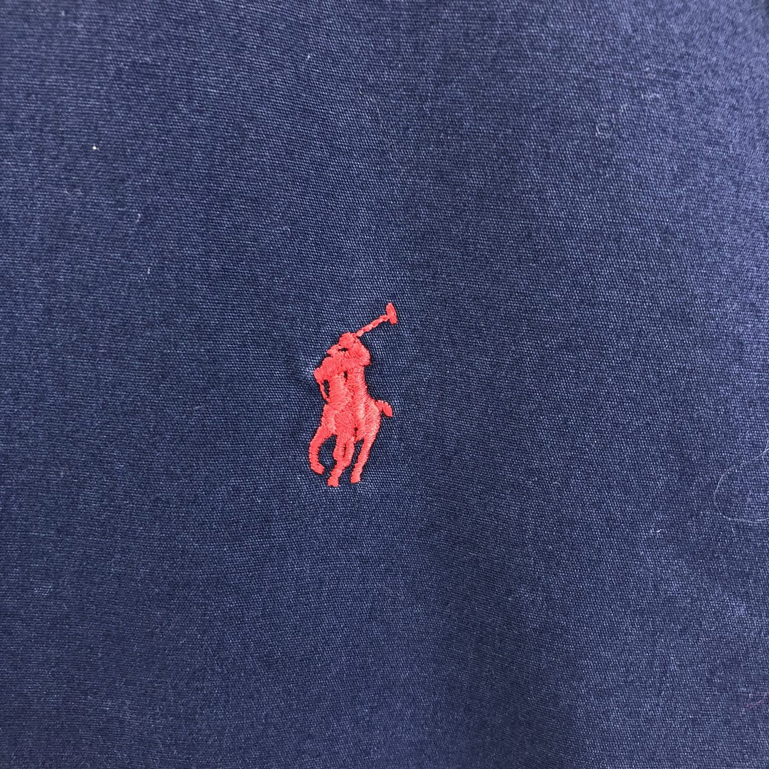 Ralph Lauren BLAKE short sleeve button down shirt, men's XL size cotton navy blue type Vintage Second Hand