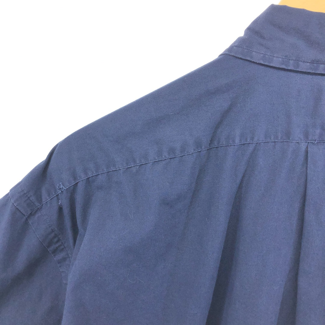 Ralph Lauren BLAKE short sleeve button down shirt, men's XL size cotton navy blue type Vintage Second Hand
