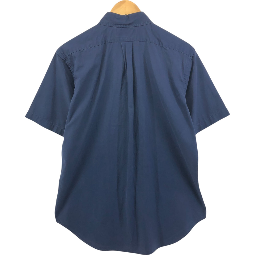 Ralph Lauren Classic Fit short sleeve button down shirt, men's size M cotton navy blue type Vintage Second Hand