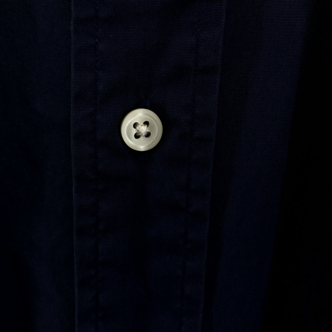 Ralph Lauren Classic Fit short sleeve button down shirt, men's size M cotton navy blue type Vintage Second Hand
