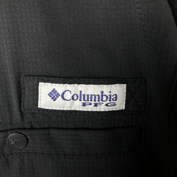 Columbia PFG OMNI-SHADE Ripstop Short Sleeve Fishing Shirt, Men's M unclear black type Vintage Second Hand