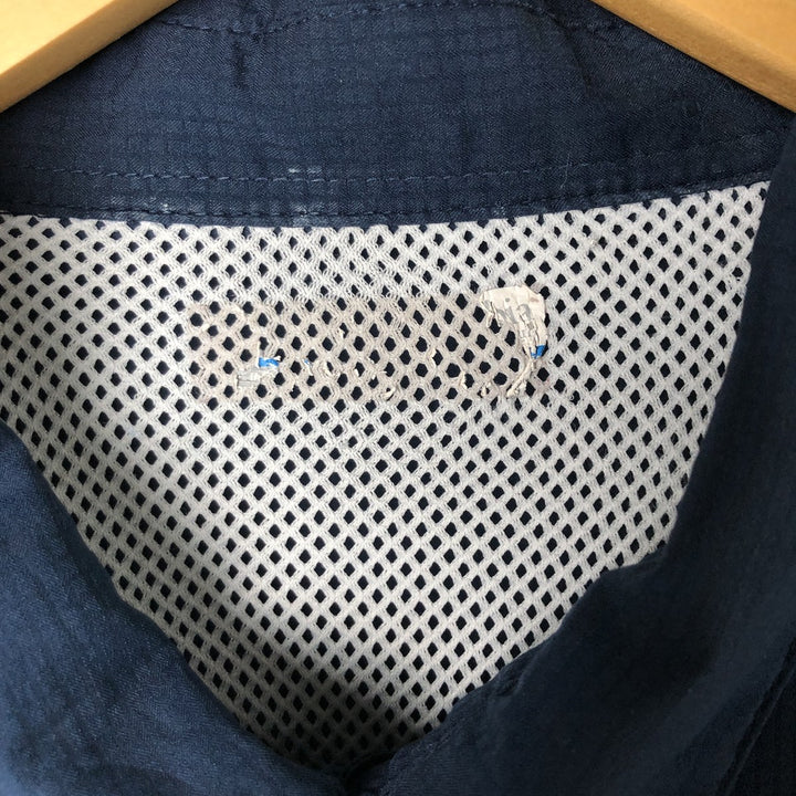 Columbia PFG OMNI-SHADE Button-down Short Sleeve Fishing Shirt, Men's XXL polyester navy blue type Vintage Second Hand