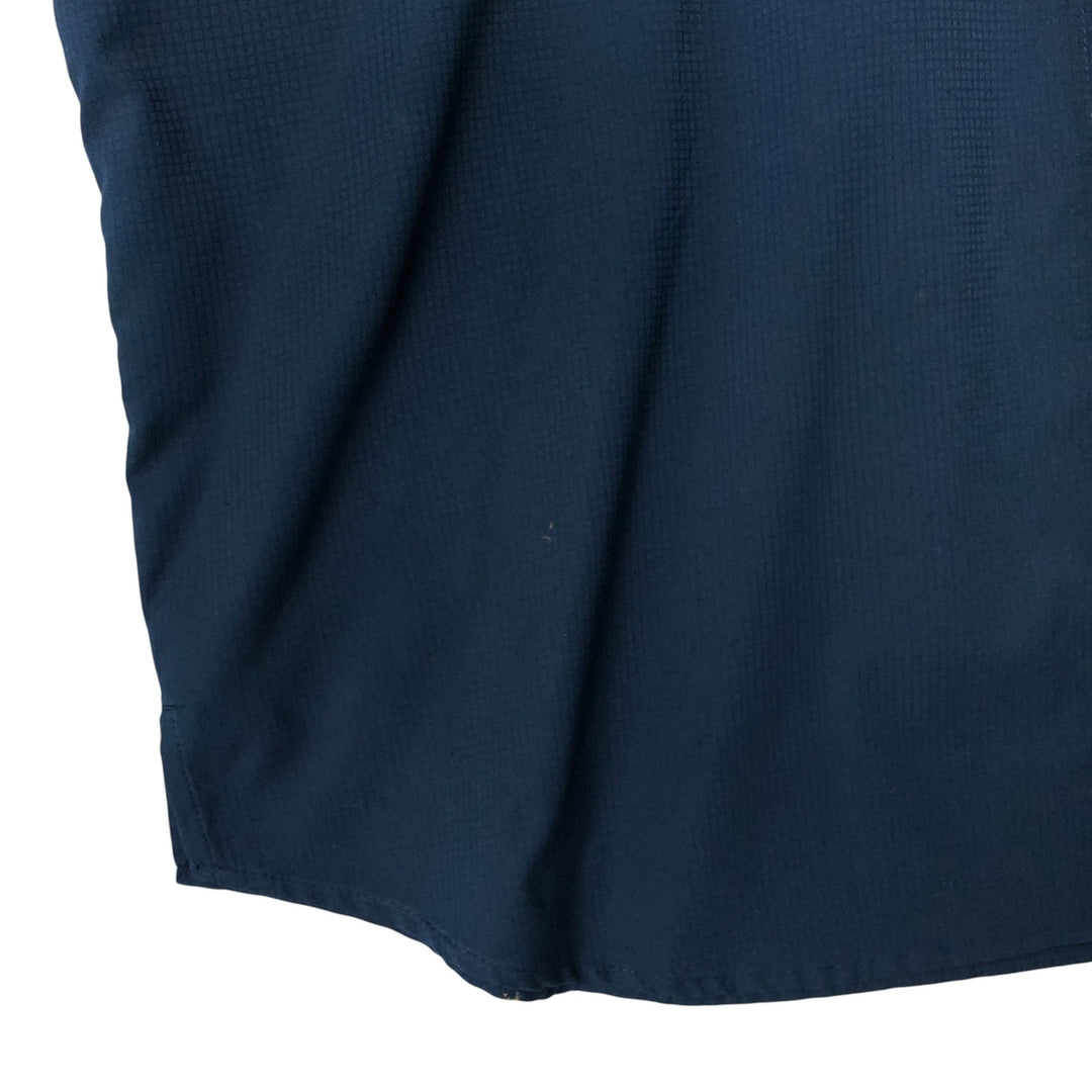 Columbia PFG OMNI-SHADE Button-down Short Sleeve Fishing Shirt, Men's XXL polyester navy blue type Vintage Second Hand