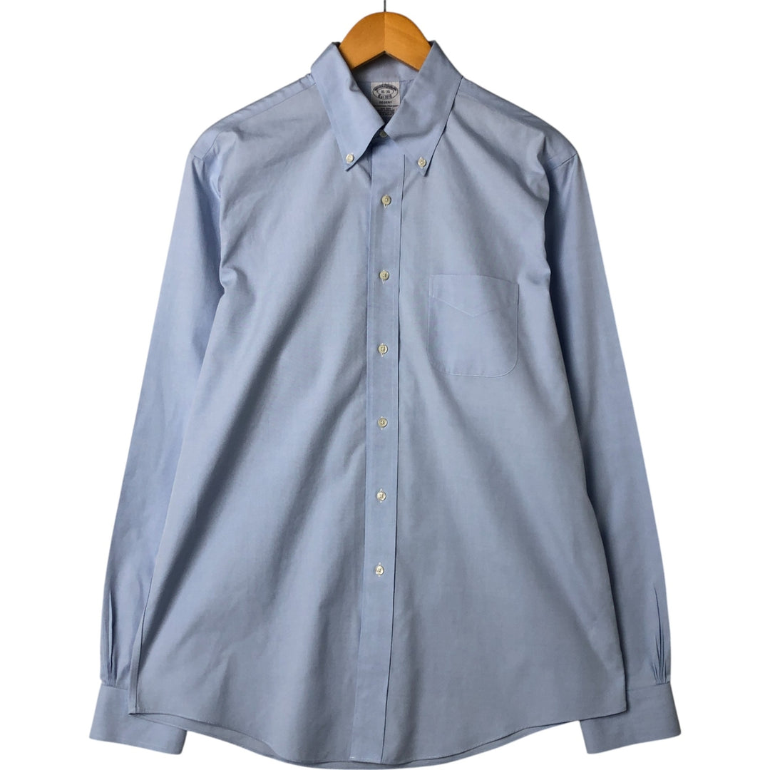 Brooks Brothers Est.1818 REGENT Long Sleeve Button Down Shirt Men's Size L Supima Cotton Blue type light blue Vintage Second Hand