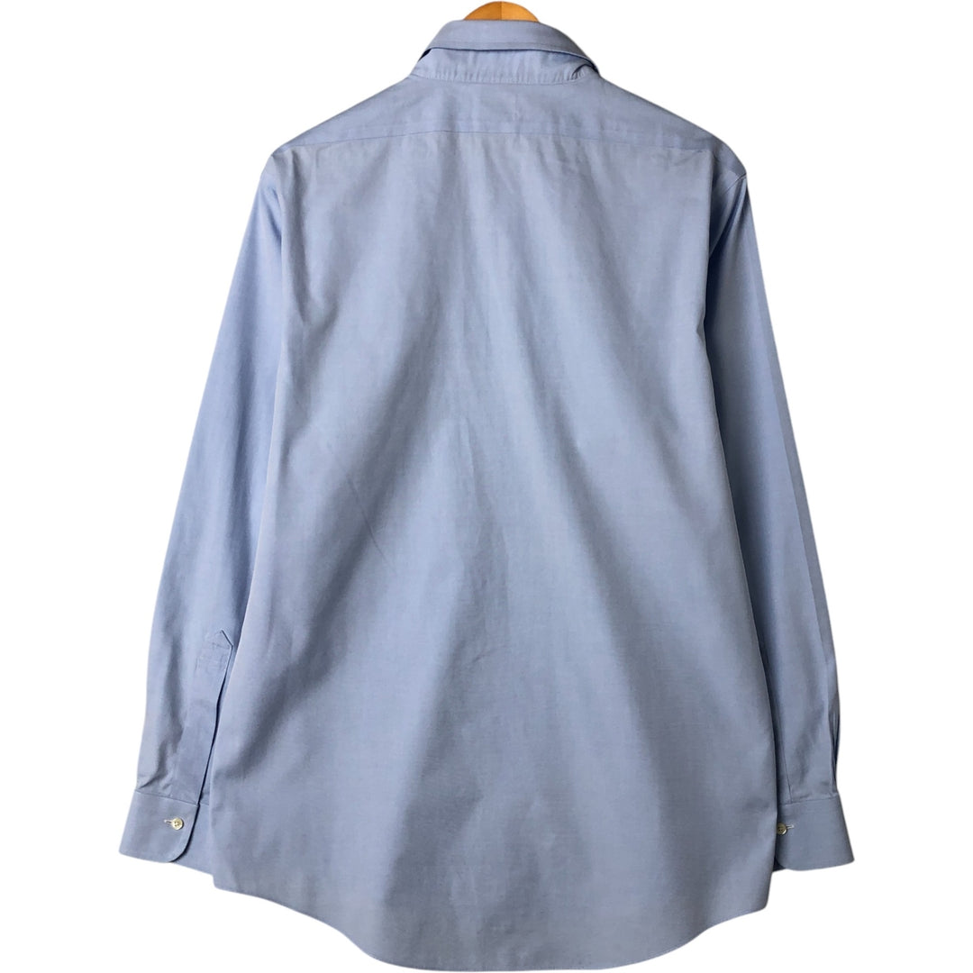 Brooks Brothers Est.1818 Milano Long Sleeve Button Down Shirt, Men's Size L Supima Cotton Blue type light blue Vintage Second Hand