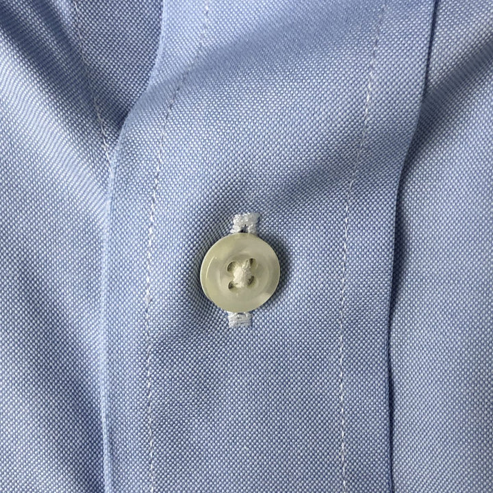 Brooks Brothers Est.1818 Milano Long Sleeve Button Down Shirt, Men's Size L Supima Cotton Blue type light blue Vintage Second Hand