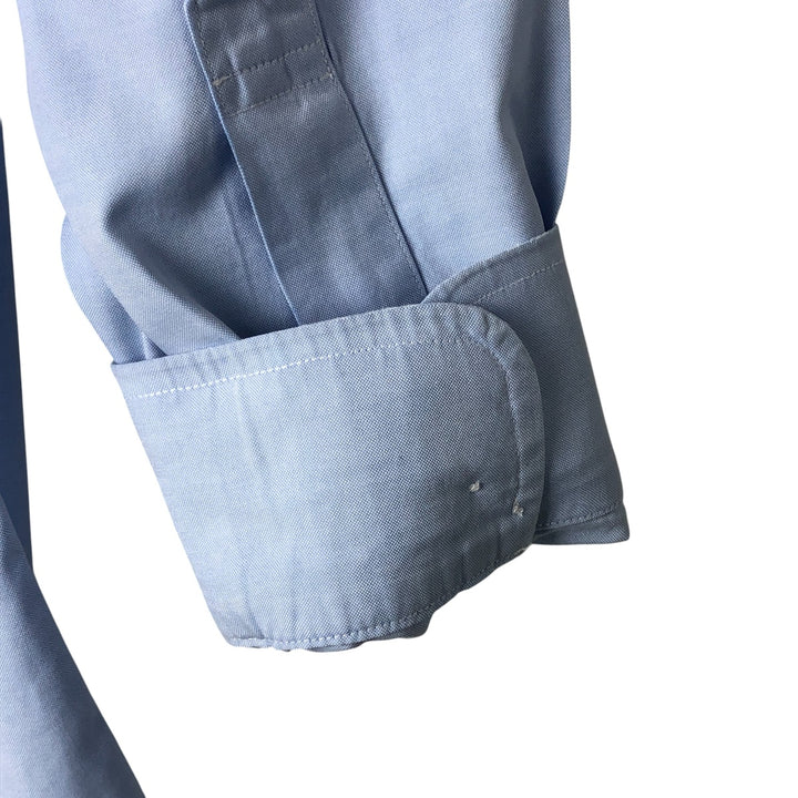 Brooks Brothers Est.1818 Milano Long Sleeve Button Down Shirt, Men's Size L Supima Cotton Blue type light blue Vintage Second Hand