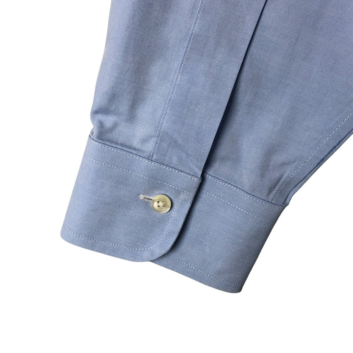 Brooks Brothers Est.1818 Milano Long Sleeve Button Down Shirt, Men's Size L Supima Cotton Blue type light blue Vintage Second Hand