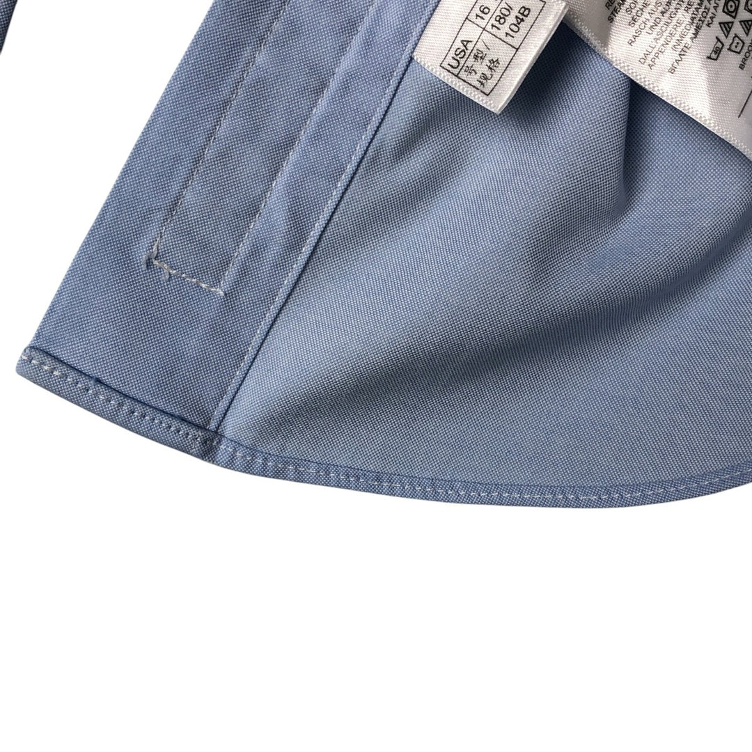 Brooks Brothers Est.1818 Milano Long Sleeve Button Down Shirt, Men's Size L Supima Cotton Blue type light blue Vintage Second Hand
