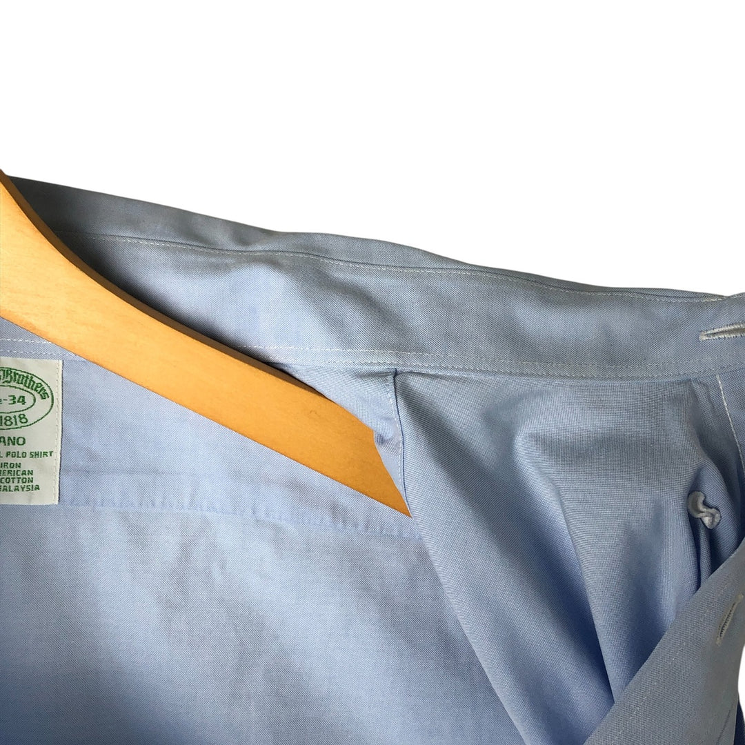 Brooks Brothers Est.1818 Milano Long Sleeve Button Down Shirt, Men's Size L Supima Cotton Blue type light blue Vintage Second Hand