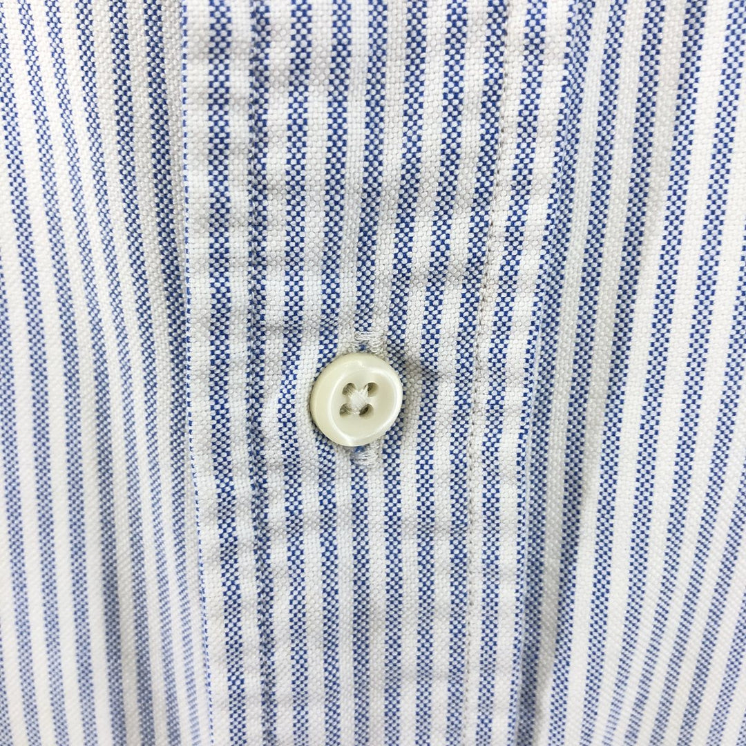 Ralph Lauren Classic Fit Short Sleeve Button Down Striped Shirt Men's XL cotton Blue type light blue Vintage Second Hand