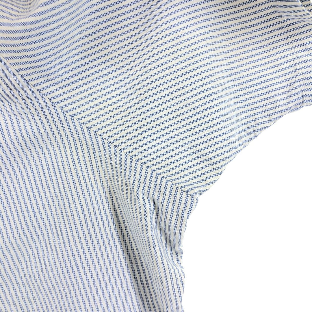 Ralph Lauren Classic Fit Short Sleeve Button Down Striped Shirt Men's XL cotton Blue type light blue Vintage Second Hand