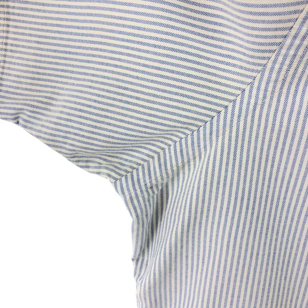 Ralph Lauren Classic Fit Short Sleeve Button Down Striped Shirt Men's XL cotton Blue type light blue Vintage Second Hand