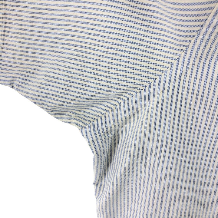 Ralph Lauren Classic Fit Short Sleeve Button Down Striped Shirt Men's XL cotton Blue type light blue Vintage Second Hand