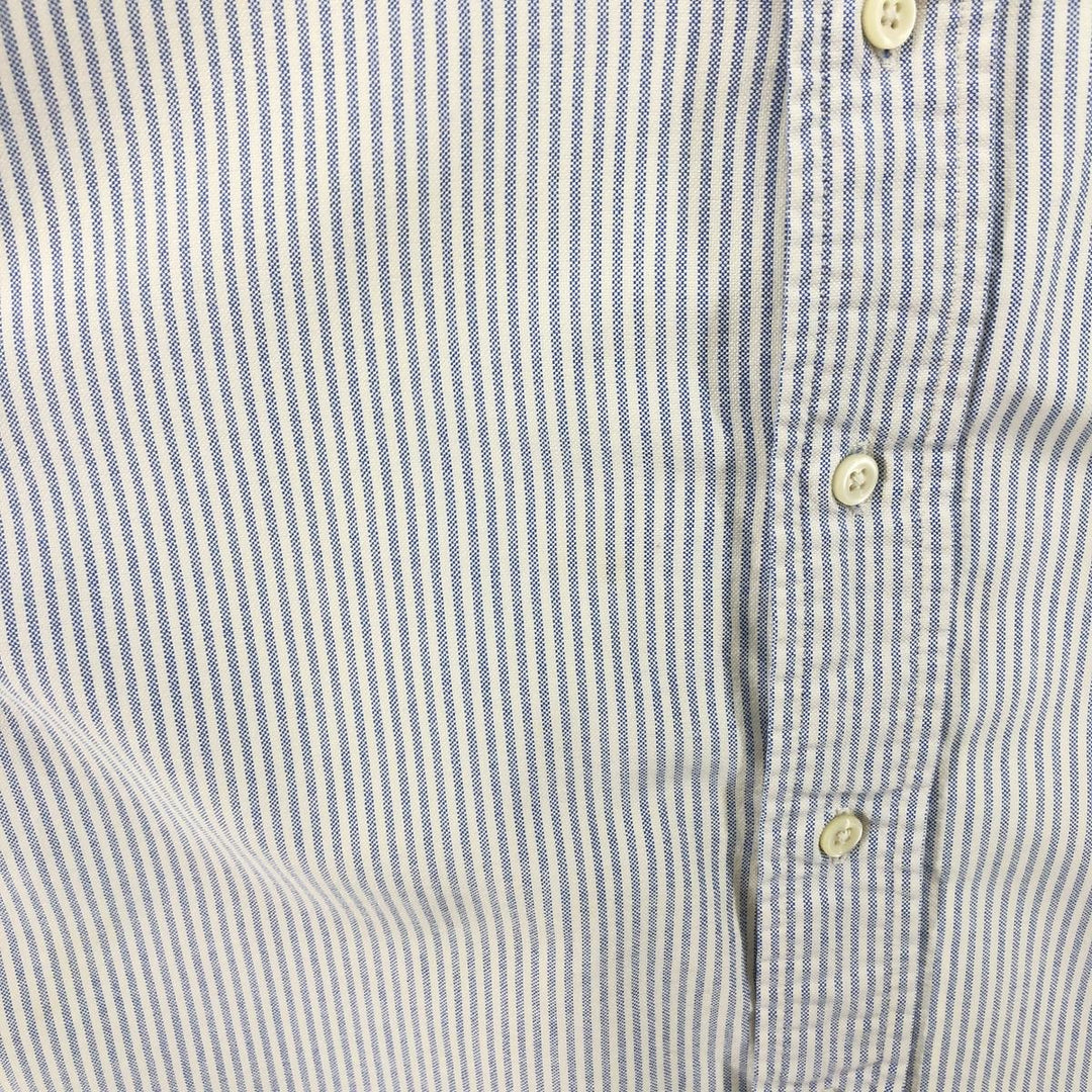 Ralph Lauren Classic Fit Short Sleeve Button Down Striped Shirt Men's XL cotton Blue type light blue Vintage Second Hand